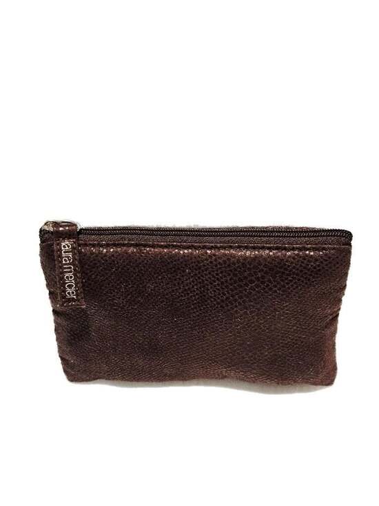 Laura Mercier Metallic Brown Pouch Makeup Cosmetic Bag - Picture 2 of 12